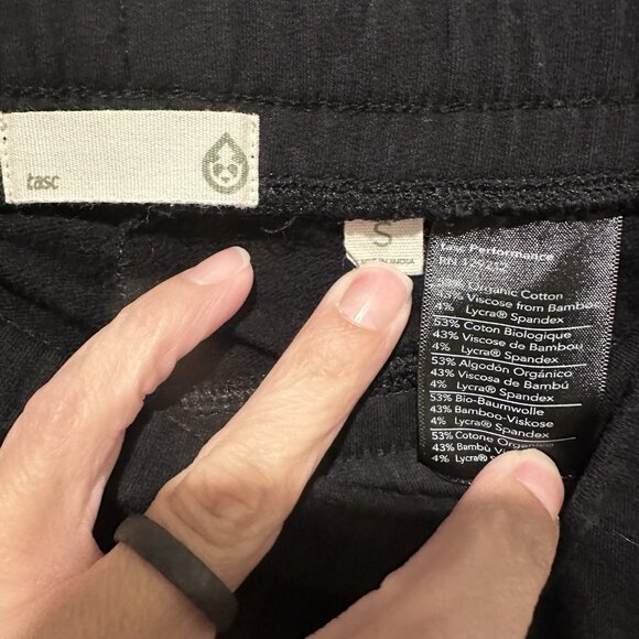 Tasc Active Lounge Jogger Sweat Pants Womens Small Black Activewear Organic - Picture 5 of 9